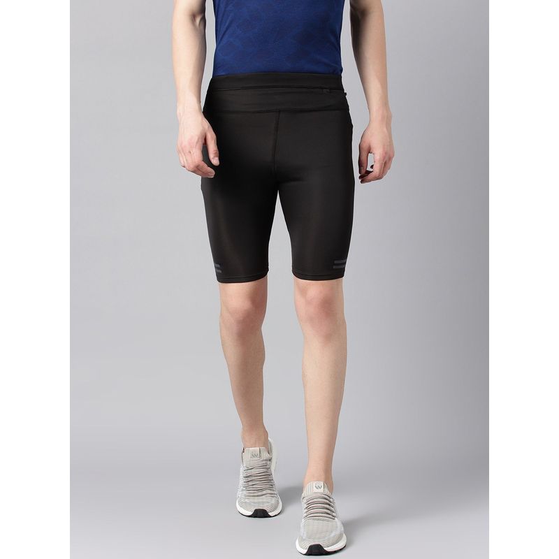 WOODS Solid Black Shorts for Men (S)
