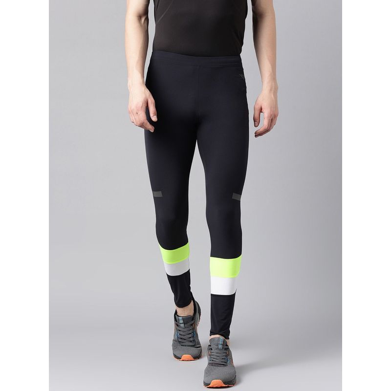 WOODS Solid White Black Track Pants for Men (L)