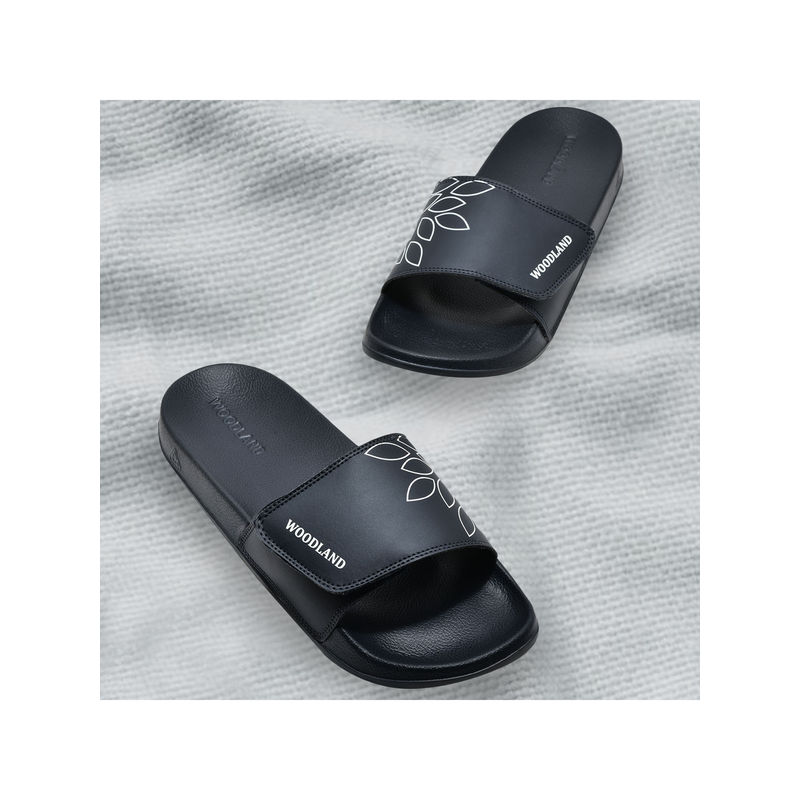 WOODLAND Mens Velcro Sliders-Navy Blue (UK-11)