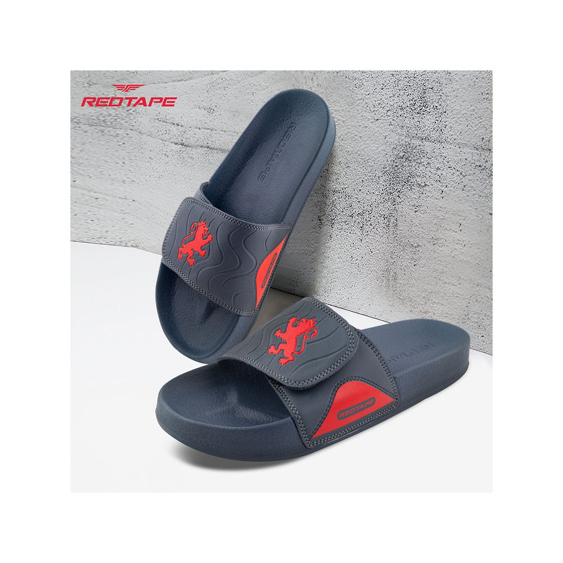Red Tape Mens EVA Comfort Round Toe Velcro Sliders (UK 7)