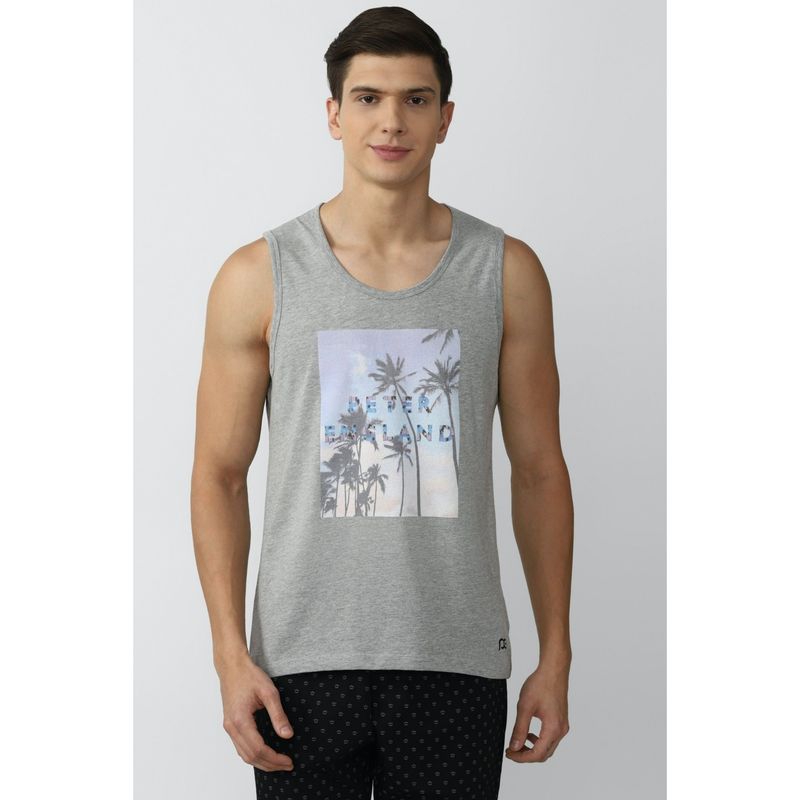 Peter England Men Grey Tank Top (L)