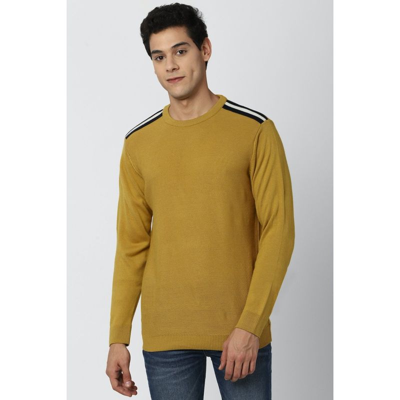 Peter England Men Yellow Sweater (2XL)