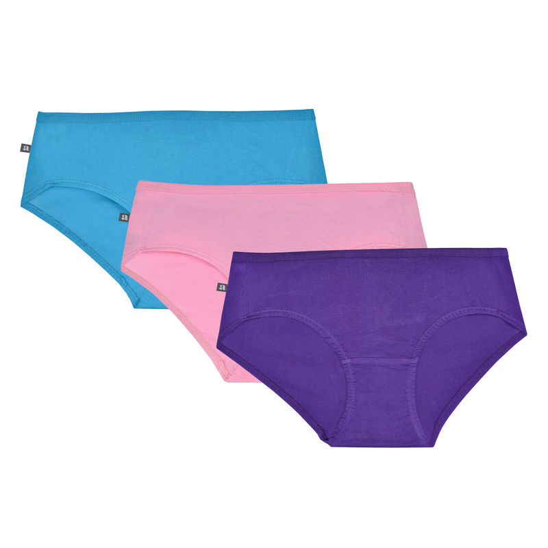 Adira Women's Cotton Panties Pack Of 3 - Multi-Color (XXXL)