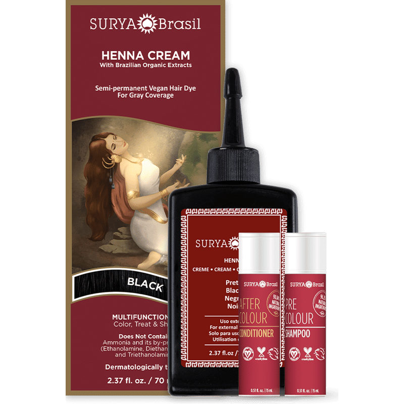 Buy Surya Brasil Henna Hair Color Cream Black Online