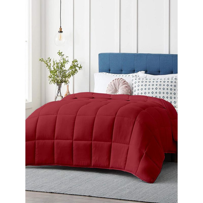 Razzai Burgundy-Coloured Microfiber Ac Room 100 Gsm Single Bed Comforter