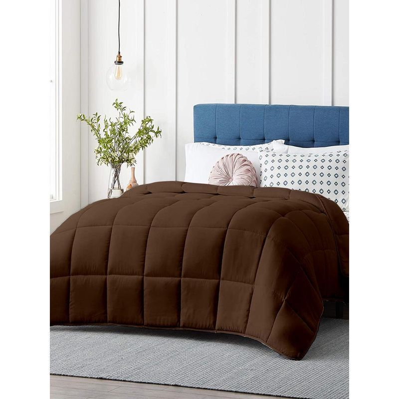 Razzai Chocolate Brown-Coloured Microfiber Ac Room 100 Gsm Single Bed Comforter