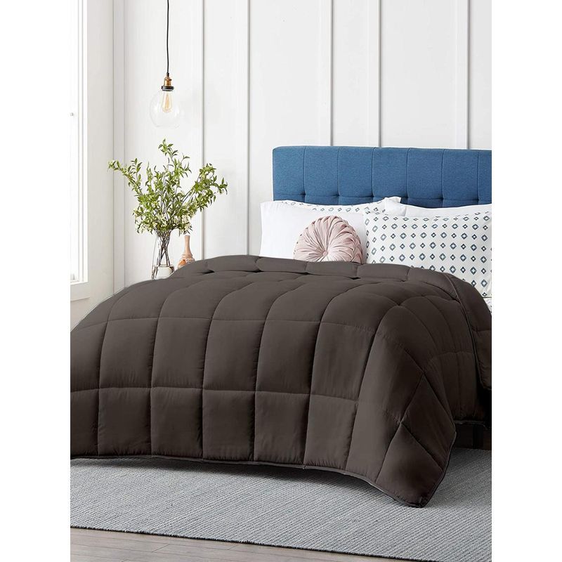 Razzai Dark Grey-Coloured Microfiber Ac Room 100 Gsm Single Bed Comforter