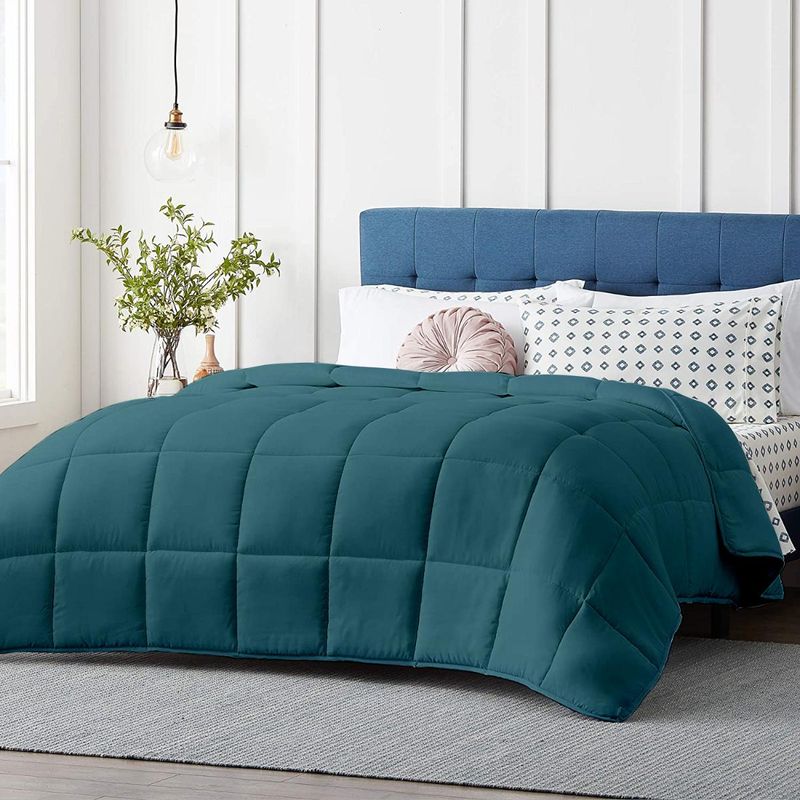 Razzai Teal Microfiber 200Gsm Reversible Solid Comforters |Single Bed Comforter