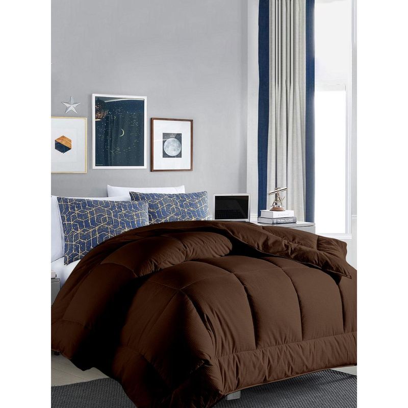 Razzai Microfiber Chocolate Brown Mild Winter 300Gsm Queen Bed |Quilt|Dohar
