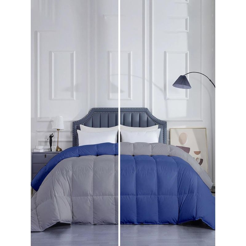 Razzai Microfiber Heavy Winter 500 Gsm Medium Blue|Single Bed Comforter