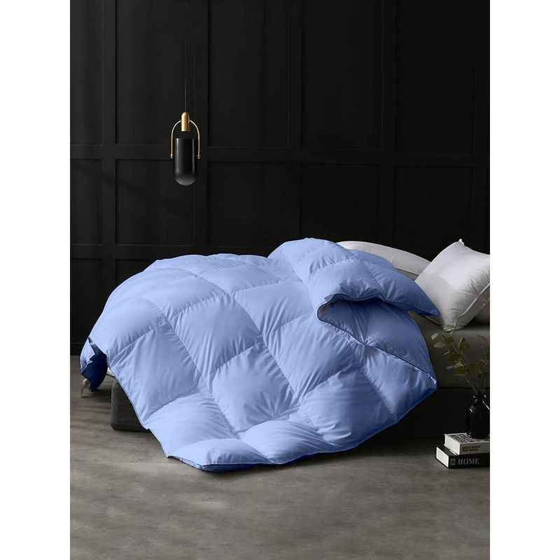 Razzai Microfiber Heavy Winter 500 Gsm Sky Blue|Single Bed Comforter