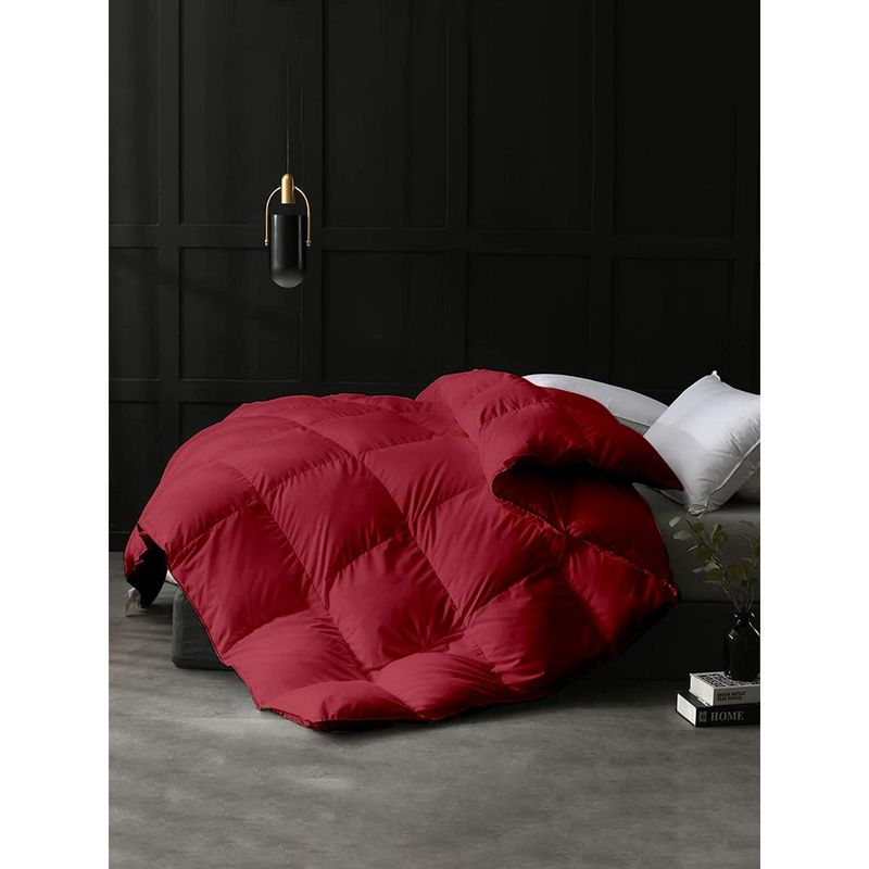 Razzai Microfiber Heavy Winter 500 Gsm Burgundy|Single Bed Comforter