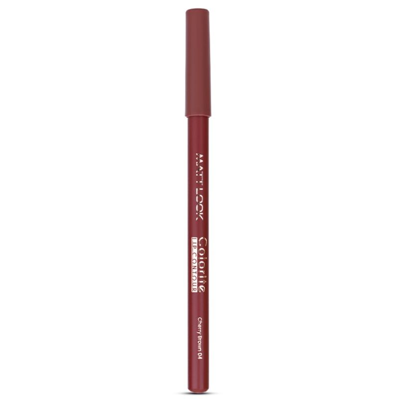 Matt look Colorite Lip Contour Professional Matte Lip Color Pencil - Cherry Brown 04