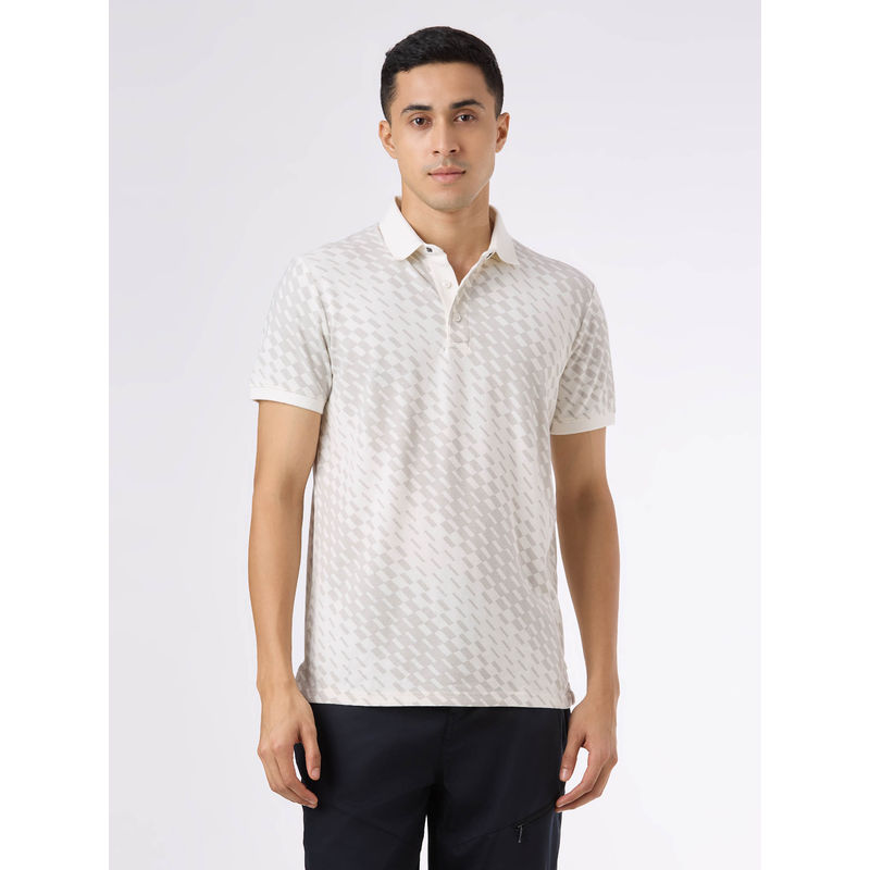 Pepe Jeans Men White Cotton Blend Half Sleeves Polo T-Shirt (S)