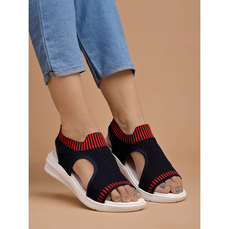 Shoetopia Comfortable & Trendy Flatforms Grey Sandals (EURO 39)