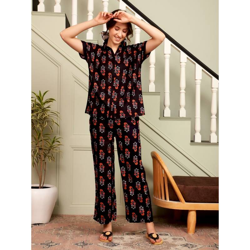 SANSKRUTIHOMES Women Printed Night Suit (Set of 2) (2XL)