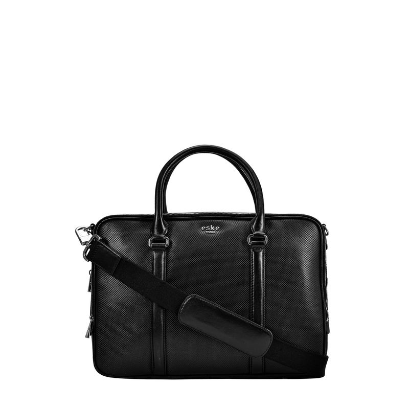 Buy Eske Liamh Leather Laptop Bag,Black Online