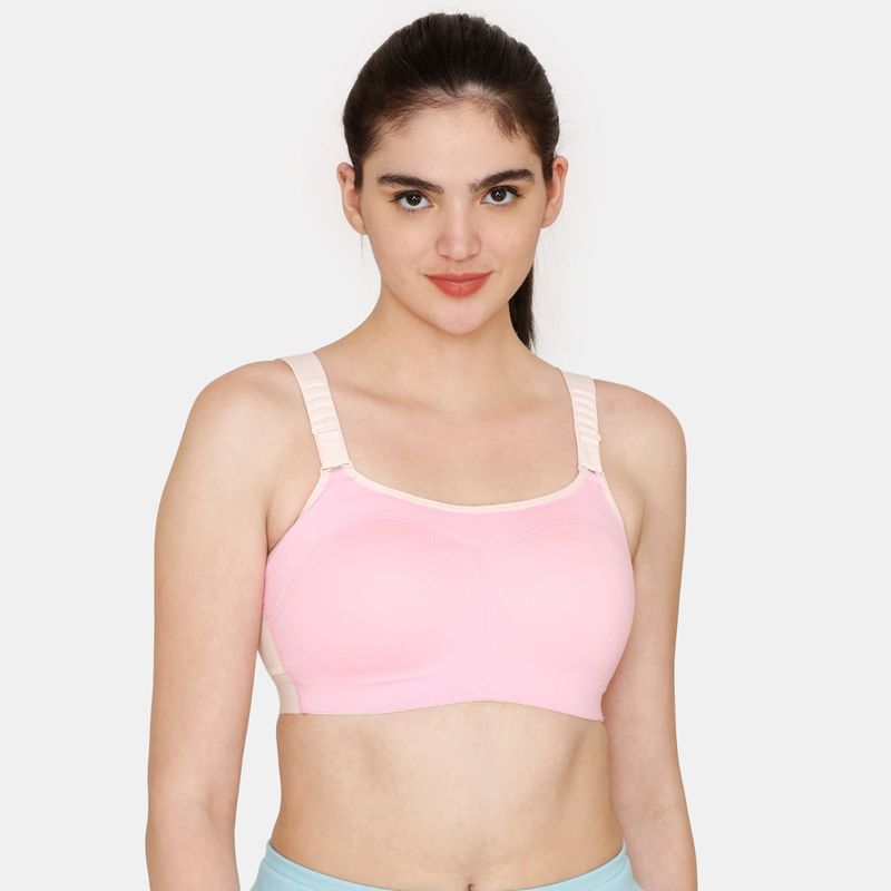 Zivame Zelocity Quick Dry High Impact Sports Bra Cloud Pink Buy
