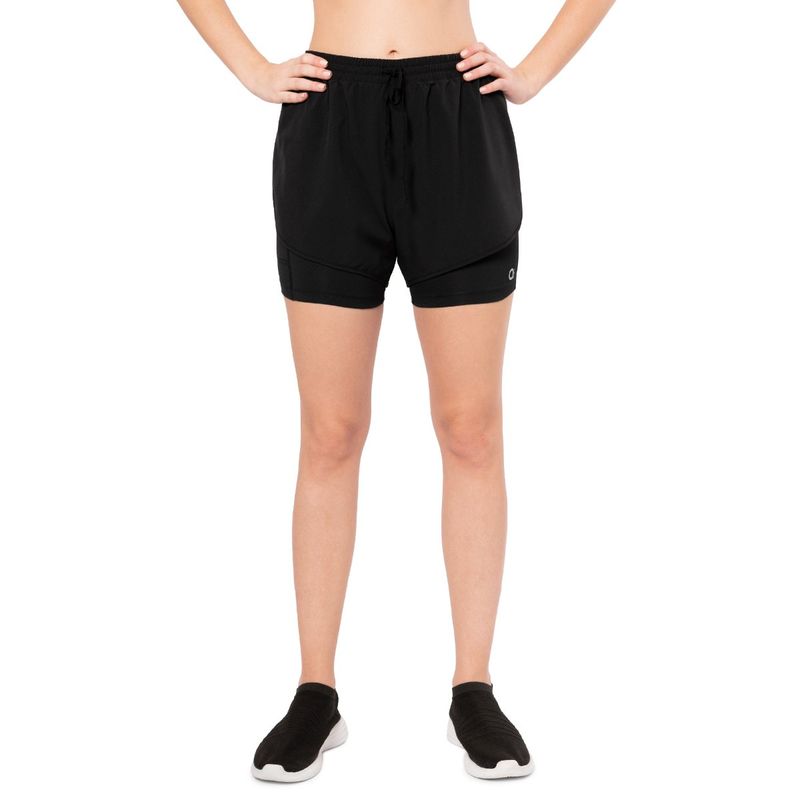 Amante Black High Rise Energize Active Shorts (L)