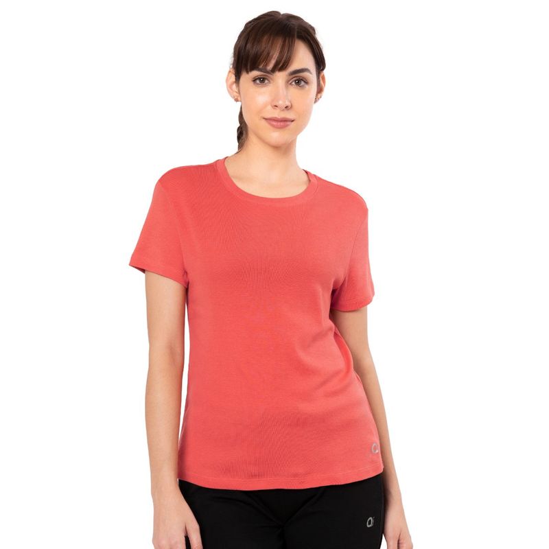 Amante Red Short Sleeve Round Neck Essential T-Shirt (S)