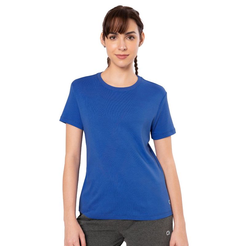 Amante Blue Short Sleeve Round Neck Essential T-Shirt (S)