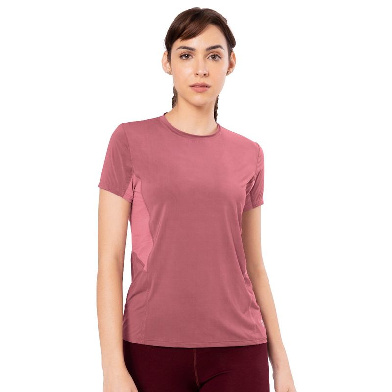 Amante Pink Short Sleeve Round Neck Flaunt T-Shirt (S)
