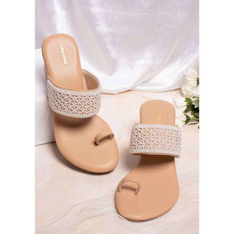 UrbanSway Moti Sandal Heels -Tan (EURO 36)