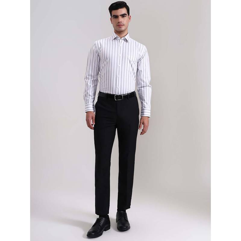 Wyre Black Slim Fit Formal Trousers (38)