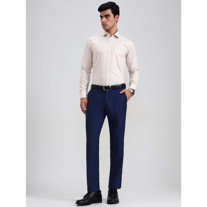 JadeBlue Royal Blue Slim Fit Formal Trousers (34)