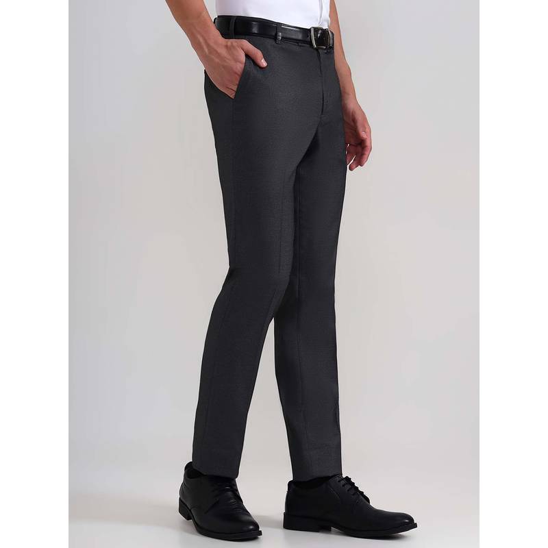 Wyre Dark Grey Slim Fit Formal Trousers (34)