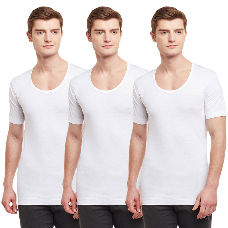 BODYX Pack Of 3 Short Sleeved Undershirt - White (M)