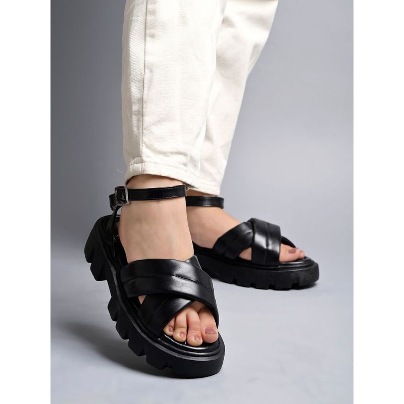 Divided by H&M black chunky heel sandals size 38 | Black chunky heels, Chunky  heels sandals, Sandals heels