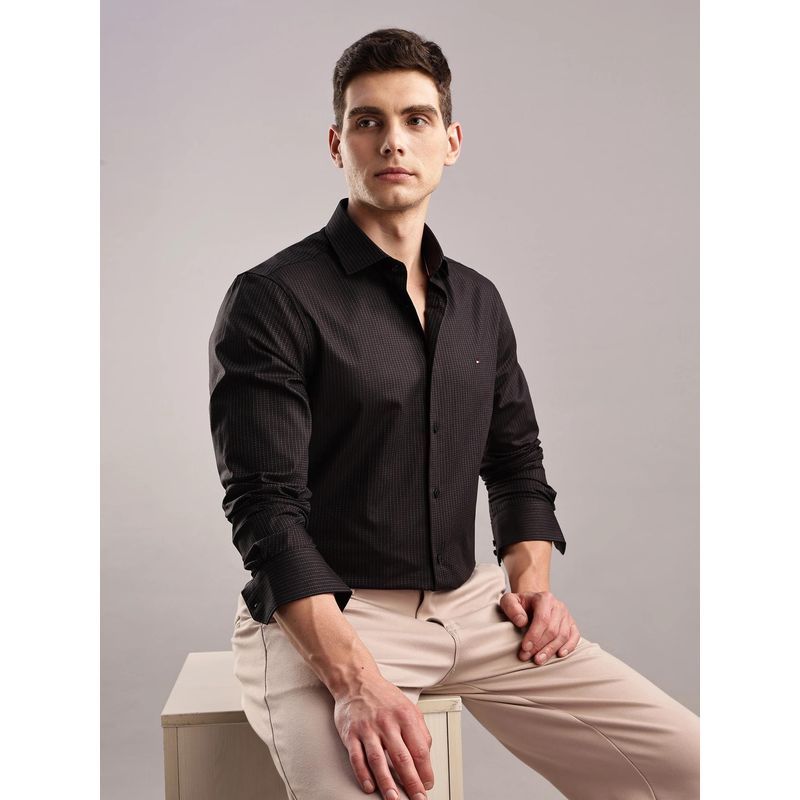 Tommy Hilfiger Striped Slim Fit Cotton casual Shirt (40)