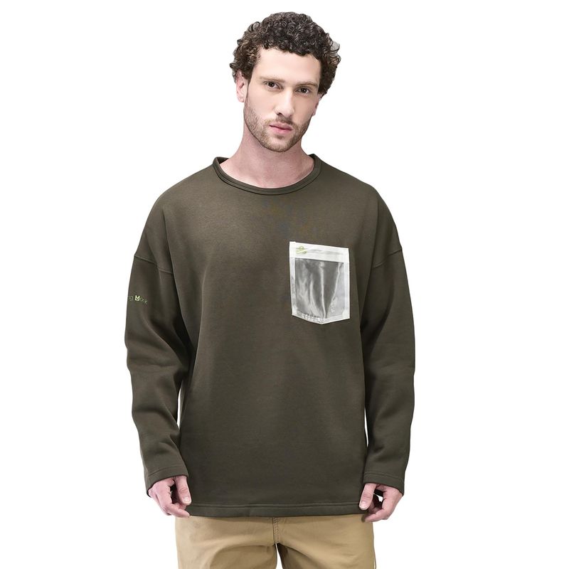 WOODLAND A Skating Monk's Mens Olive Fs Sweatshirt (L)