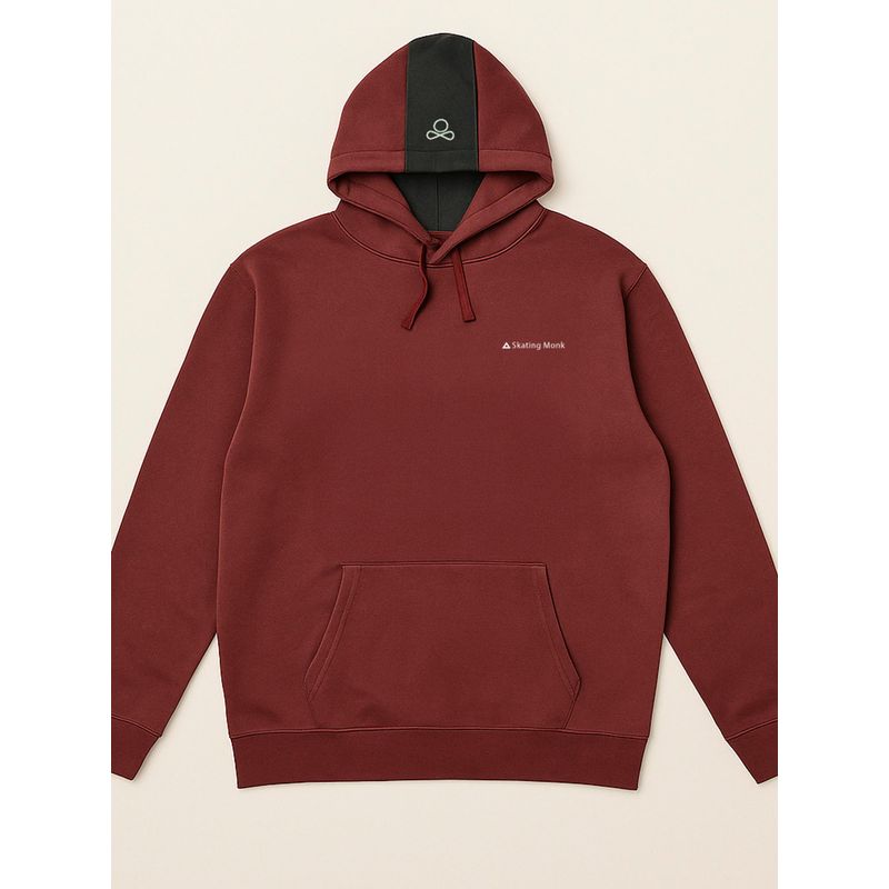 WOODLAND A Skating Monk's Mens Wine Fs Hooded Sweatshirt (M)