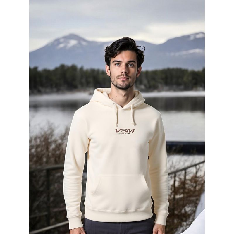 WOODLAND A Skating Monk's Men Bleached Sand Fs Hooded Sweatshirt (L)