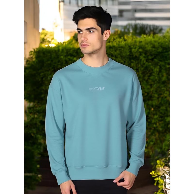 WOODLAND A Skating Monk's Men Mineral Blue Hs Sweatshirt (L)