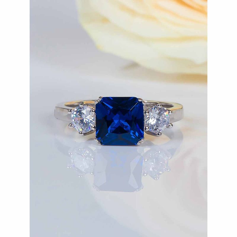Ornate Jewels Meghan Markle Design Ring In Sapphire - 12