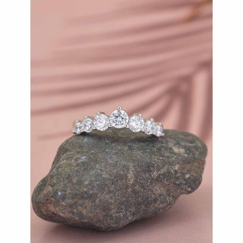 925 Silver Round American Diamond Eternity Ring For Women & Girls (11)