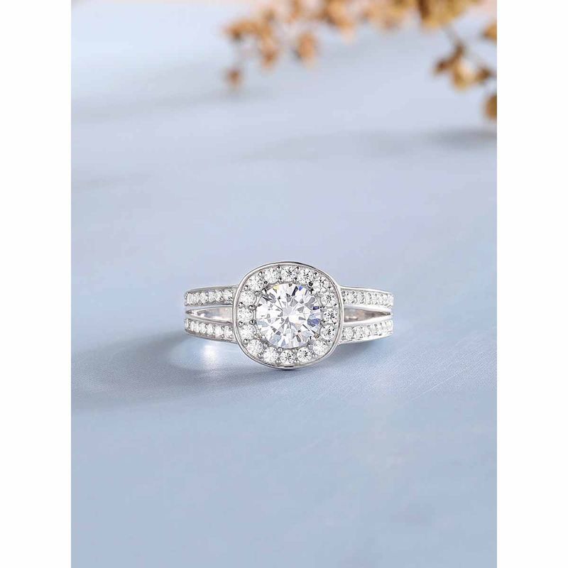 Ornate Jewels 1.25 Carat American Diamond 925 Sterling Silver Band Ring (12)