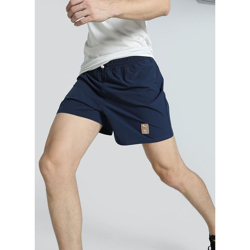 Puma x First Mile Men Navy Blue Woven Running Shorts (XL)