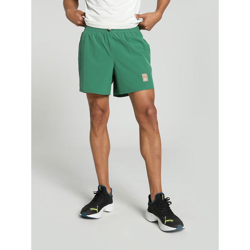 Puma x First Mile Men Green Woven Running Shorts (XL)