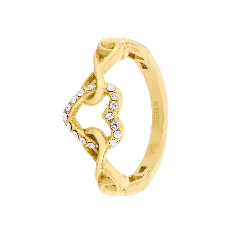 Guess L.O.V.E. Ring For Women, Stainless Steel, Anti-Tarnish, Gold-Plated (15)