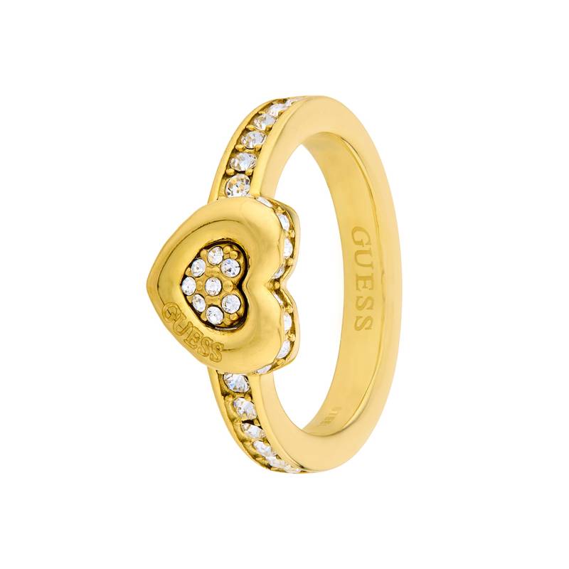 Guess Iconique Ring For Women, Stainless Steel, Anti-Tarnish, Gold-Plated (13)