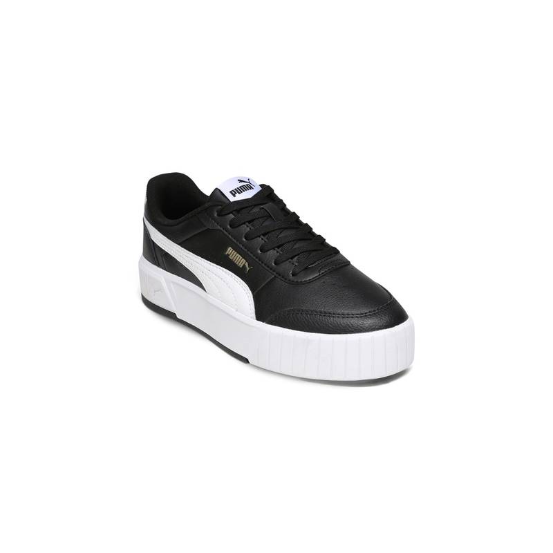 Puma Black Carina Mia Womens Court Style Sneakers (UK 6)