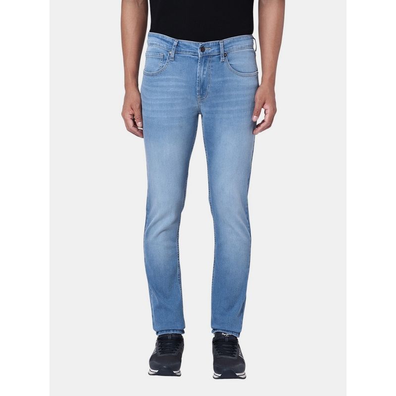 Pepe Jeans Blue Men Cotton Lycra Slim Fit Jeans (30)
