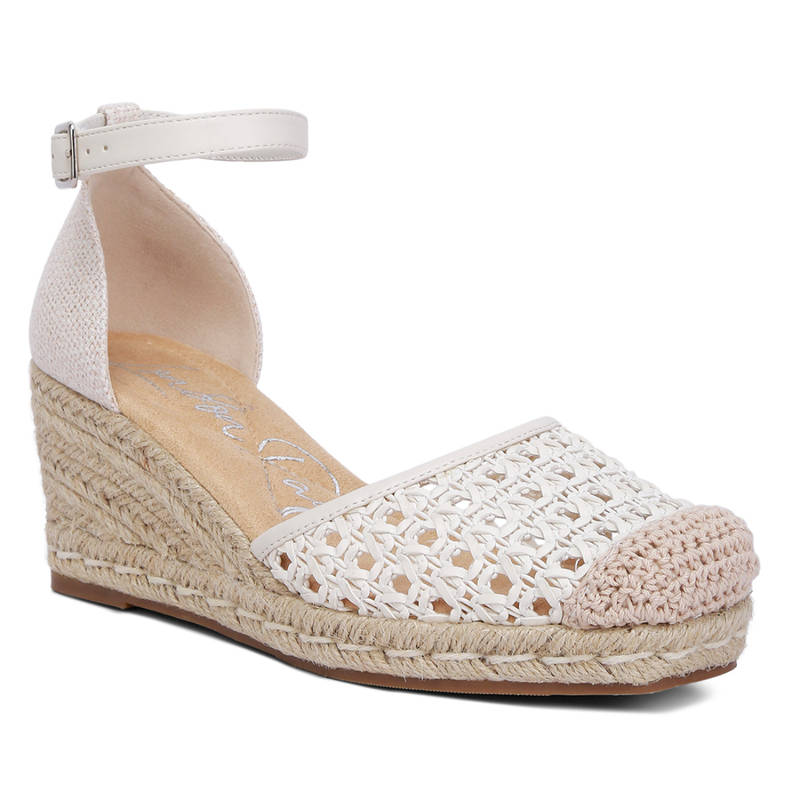 London Rag Wedge Buy London Rag White Pin Buckle Espradille Wedges Online