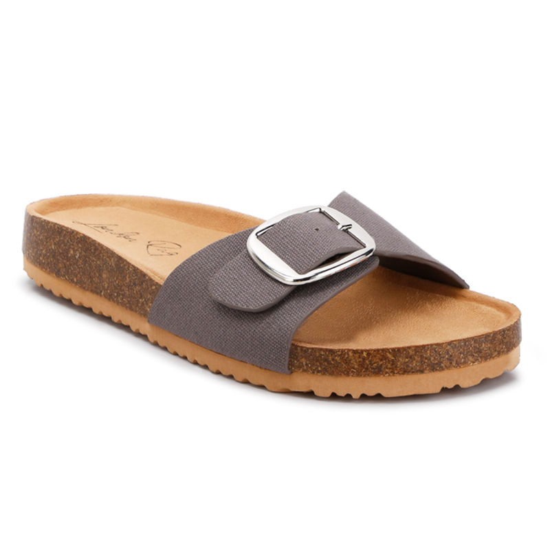 London Rag Purple Buckle Strap Slip On Sandals (EURO 38)