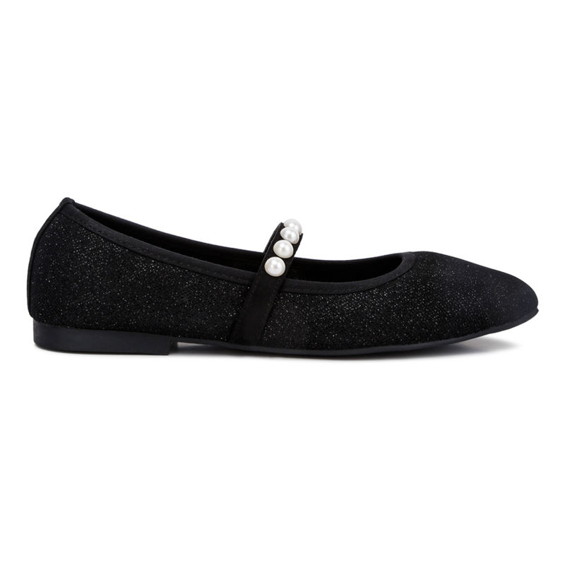 London Rag Black Pearl Embellished Ballerina Ballerinas (EURO 36)