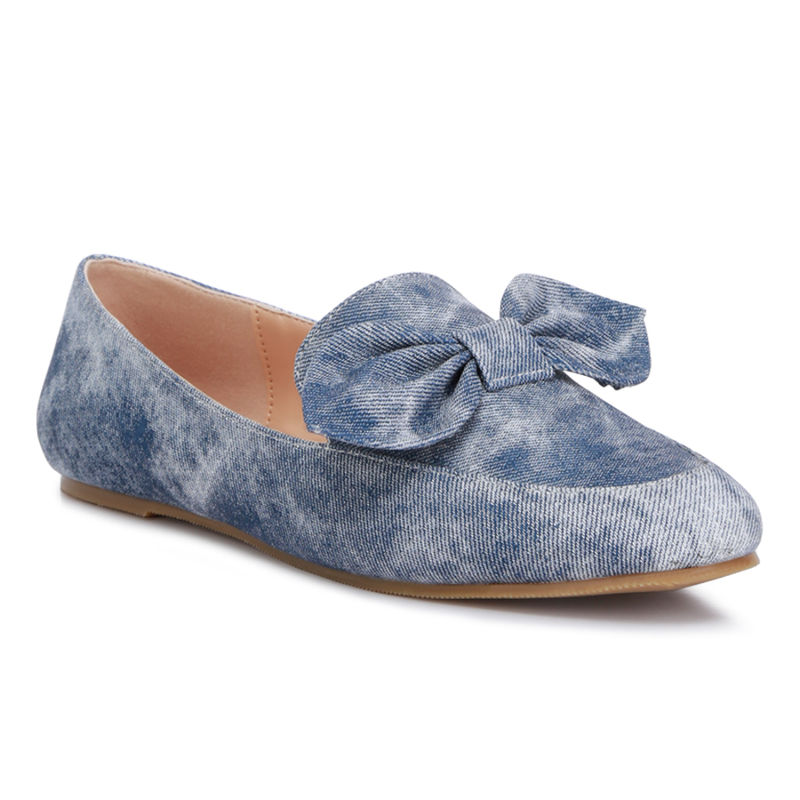 London Rag Blue Bow Embellished Loafers (EURO 37)